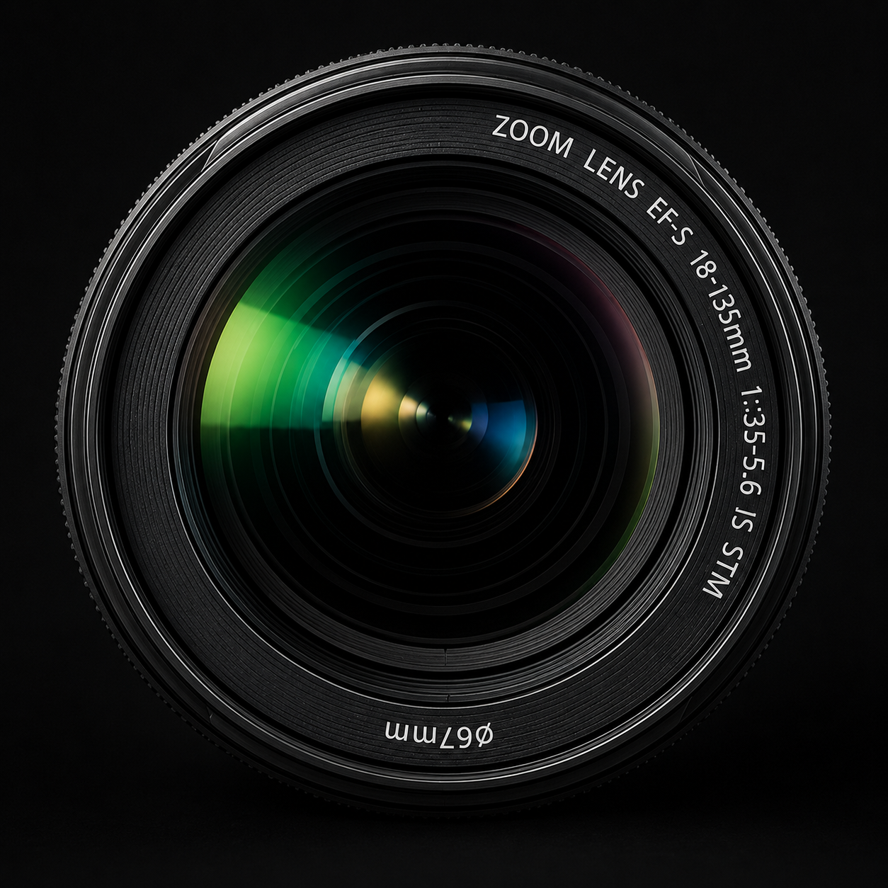Camera lens close-up with aperture blades visible